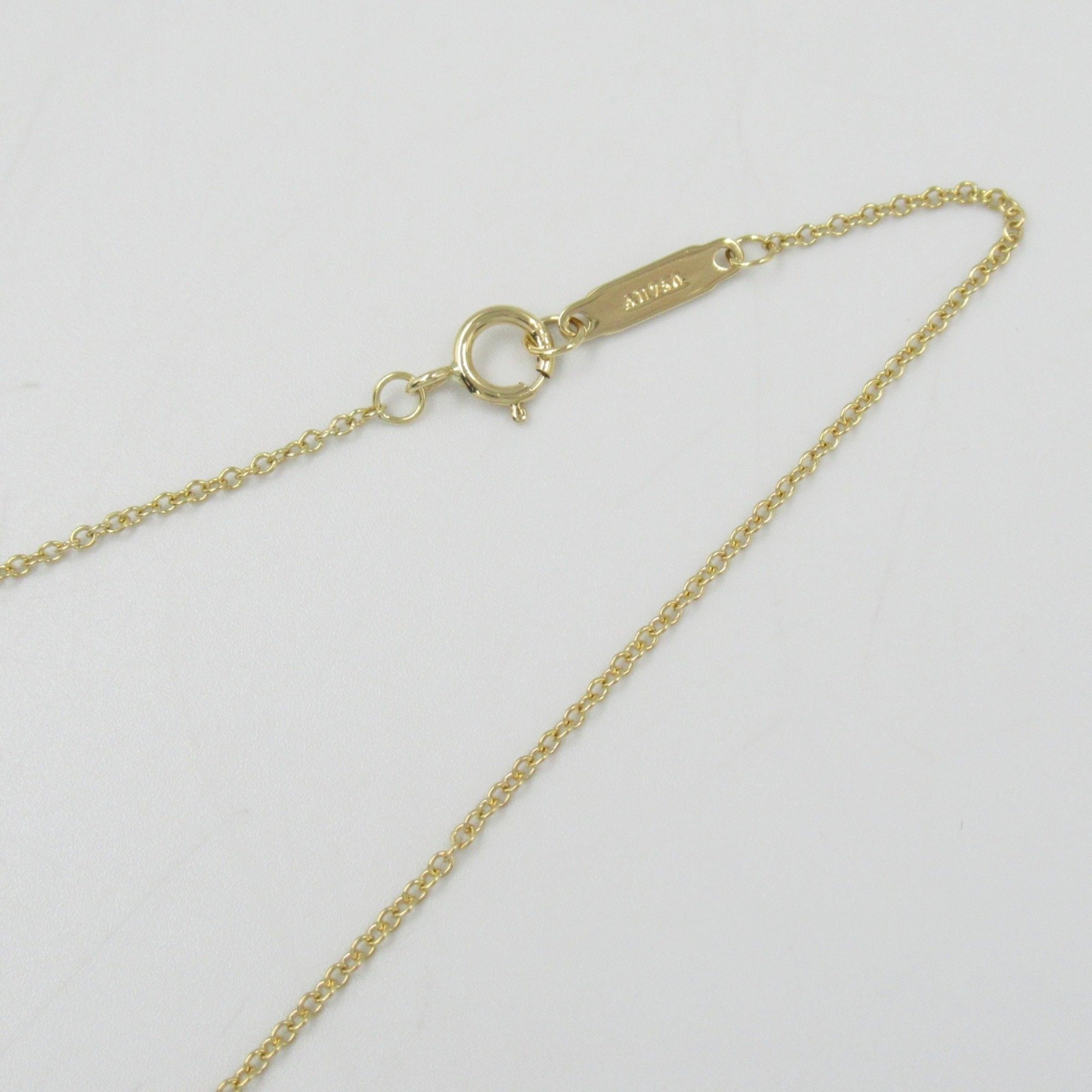 Tiffany & Co. T-Smile Necklace, K18 (yellow gold), diamond, ladies, clear, 63058777