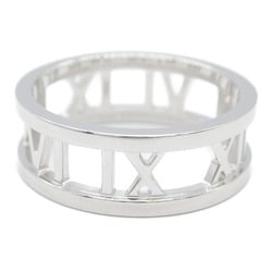 Tiffany & Co. Atlas Ring, 18K White Gold, Men's, Women's, Silver