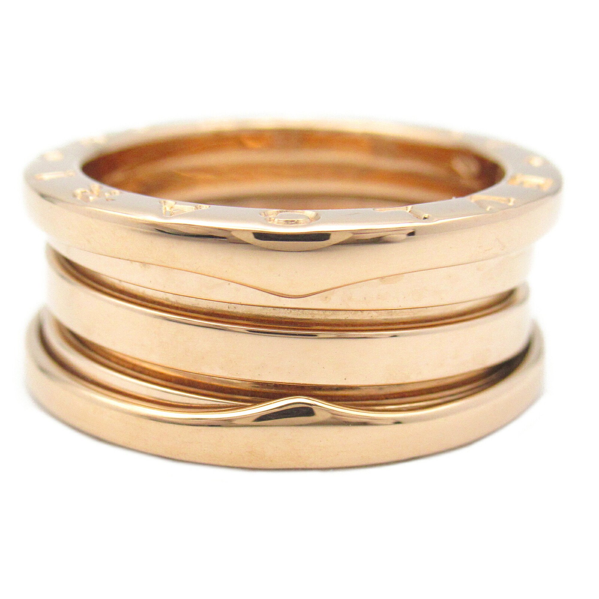 BVLGARI B-zero1 Ring, K18PG (Pink Gold), Men's, Women's, Gold