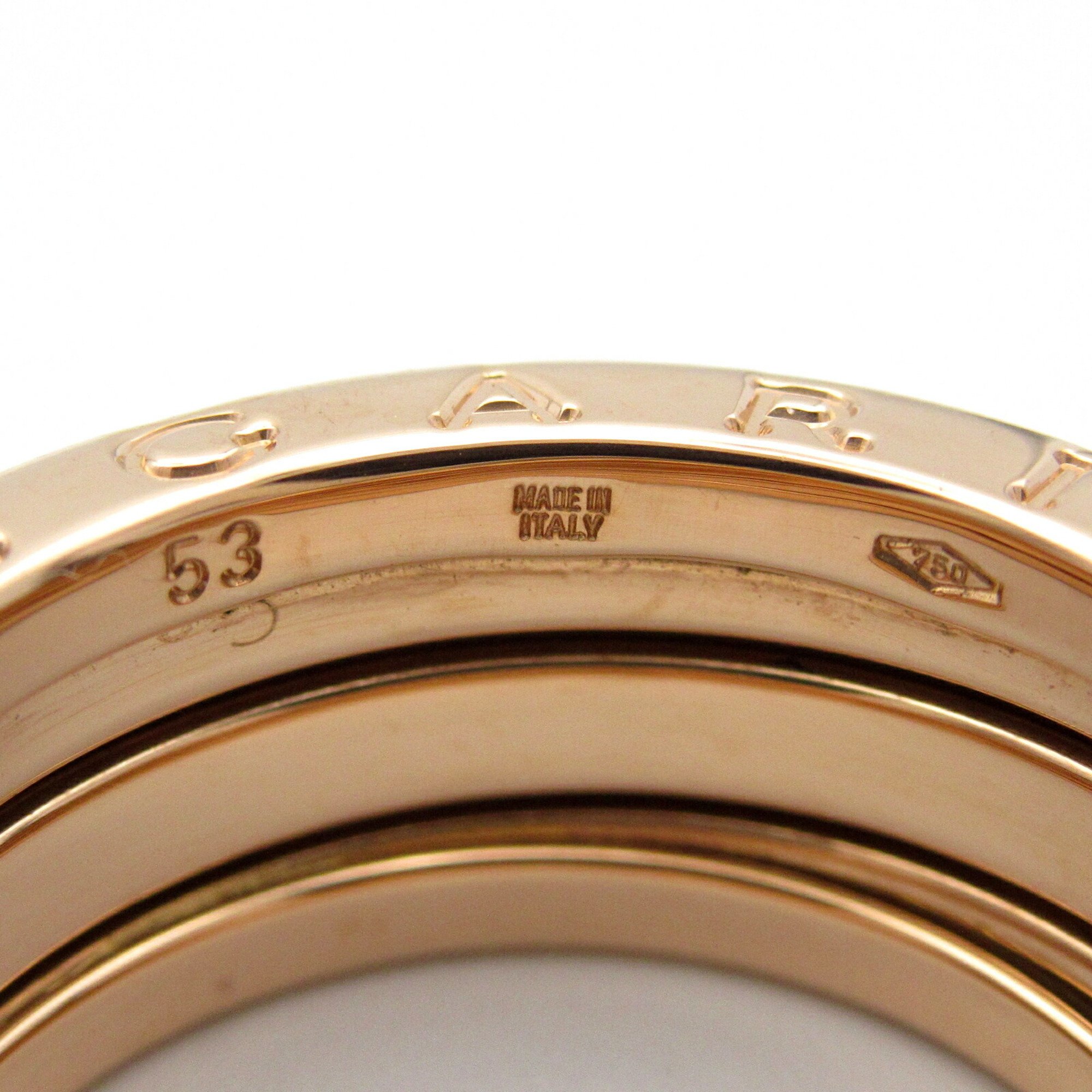 BVLGARI B-zero1 Ring, K18PG (Pink Gold), Men's, Women's, Gold