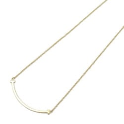 Tiffany & Co. T Smile Small Necklace K18 (Yellow Gold) Women's Gold