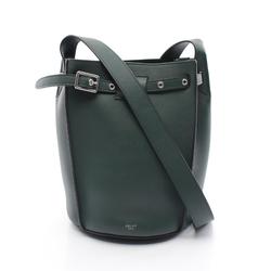 CELINE Big Bag Bucket Shoulder Leather Women's Green 187243