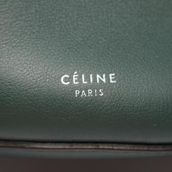 CELINE Big Bag Bucket Shoulder Leather Women's Green 187243