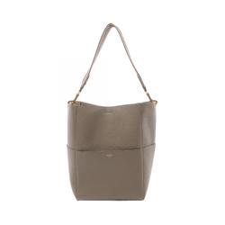 CELINE Sangle Bucket Shoulder Bag Leather Women's Beige 189593