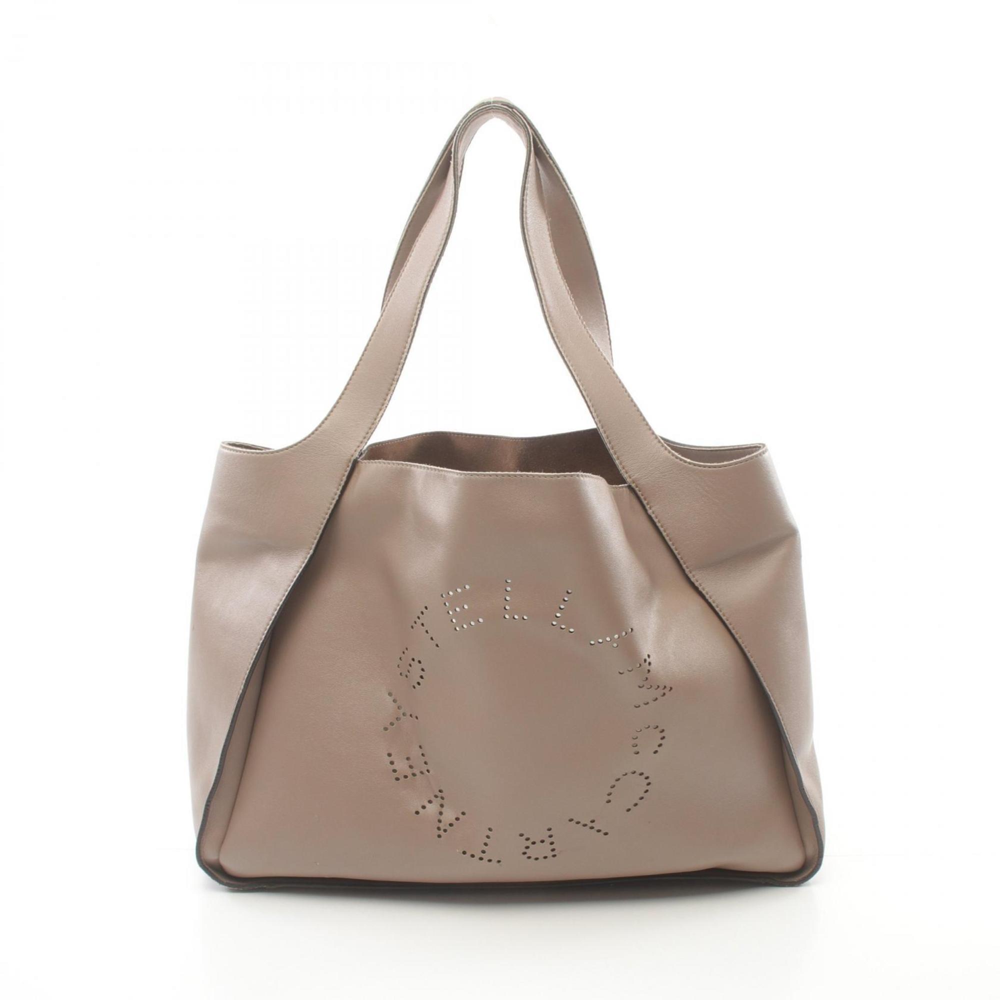 Stella McCartney Tote Bag, Faux Leather, Women's, Beige, 502793