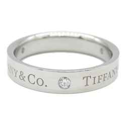 Tiffany & Co. T&CO Band Ring 3P Diamond Pt950 Platinum Men's Women's Clear