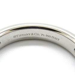 Tiffany & Co. T&CO Band Ring 3P Diamond Pt950 Platinum Men's Women's Clear