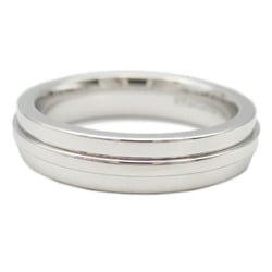 Tiffany & Co. TTWO Narrow Ring, K18WG (White Gold), Women's, Silver