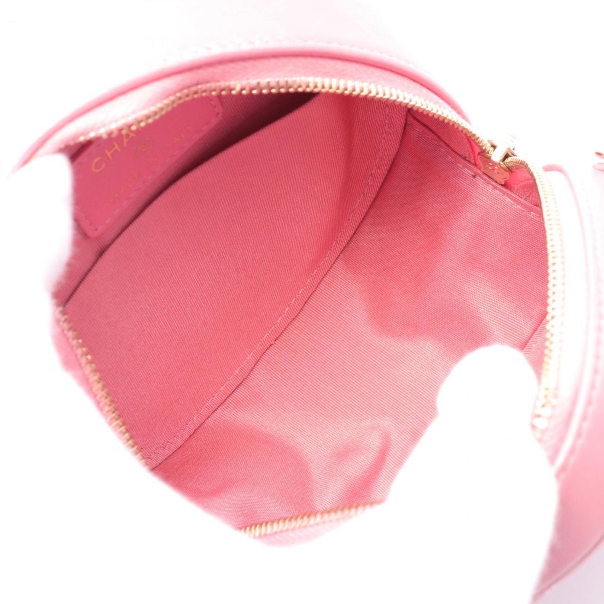 CHANEL Matelasse Shoulder Bag Leather Women's Pink