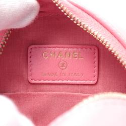 CHANEL Matelasse Shoulder Bag Leather Women's Pink