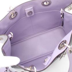 Christian Dior Dior Diorissimo Handbag Bag Leather Women's Black Purple Silver