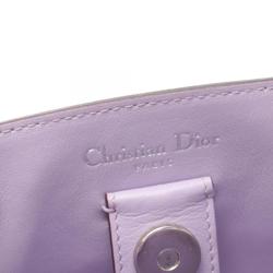 Christian Dior Dior Diorissimo Handbag Bag Leather Women's Black Purple Silver