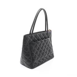 CHANEL Reprint Tote Bag, Caviar Skin (Grained Calf), Women's, Black, A01804