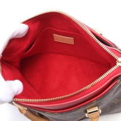 Louis Vuitton Pallas BB Monogram Cerise Handbag Bag Coated Canvas Leather Women's Brown Red M41241