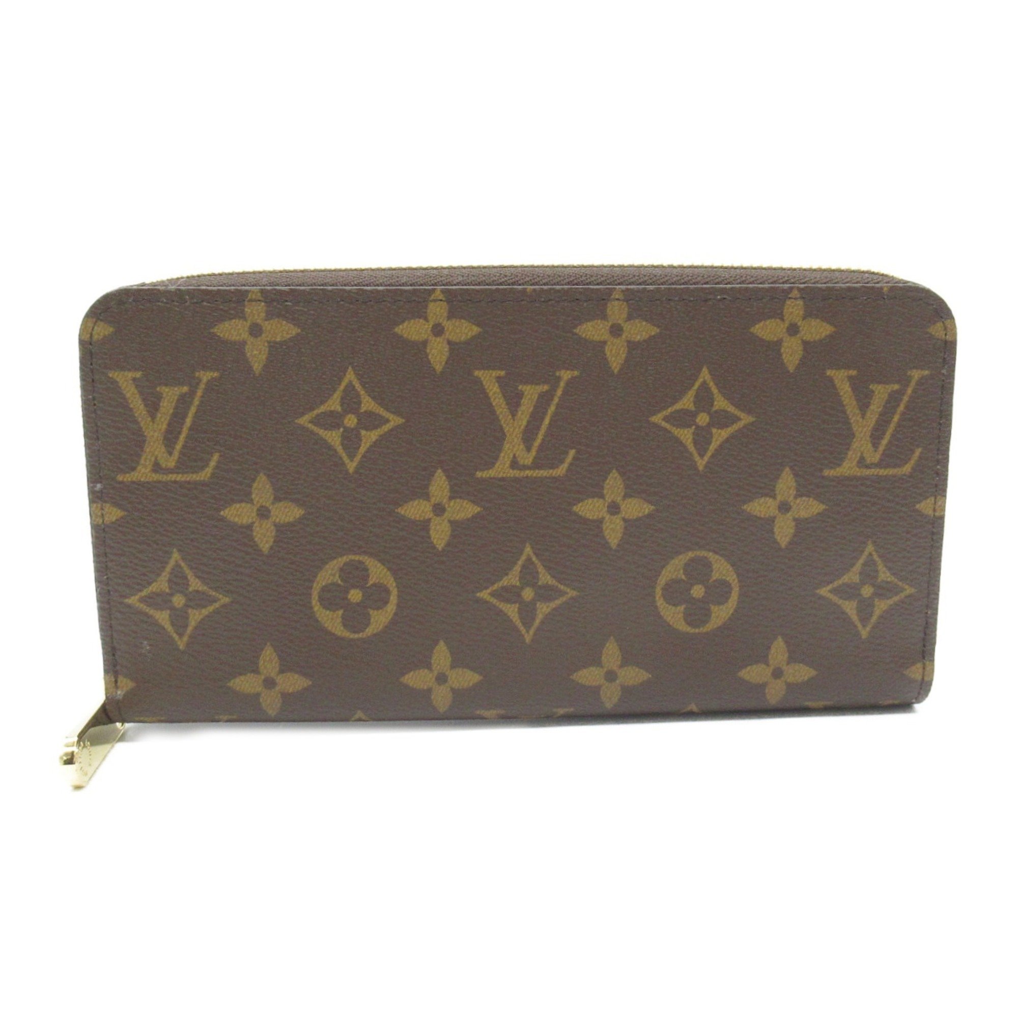 Louis Vuitton Zippy Wallet Round Long Coated Canvas Monogram Men's Women's Brown M42616