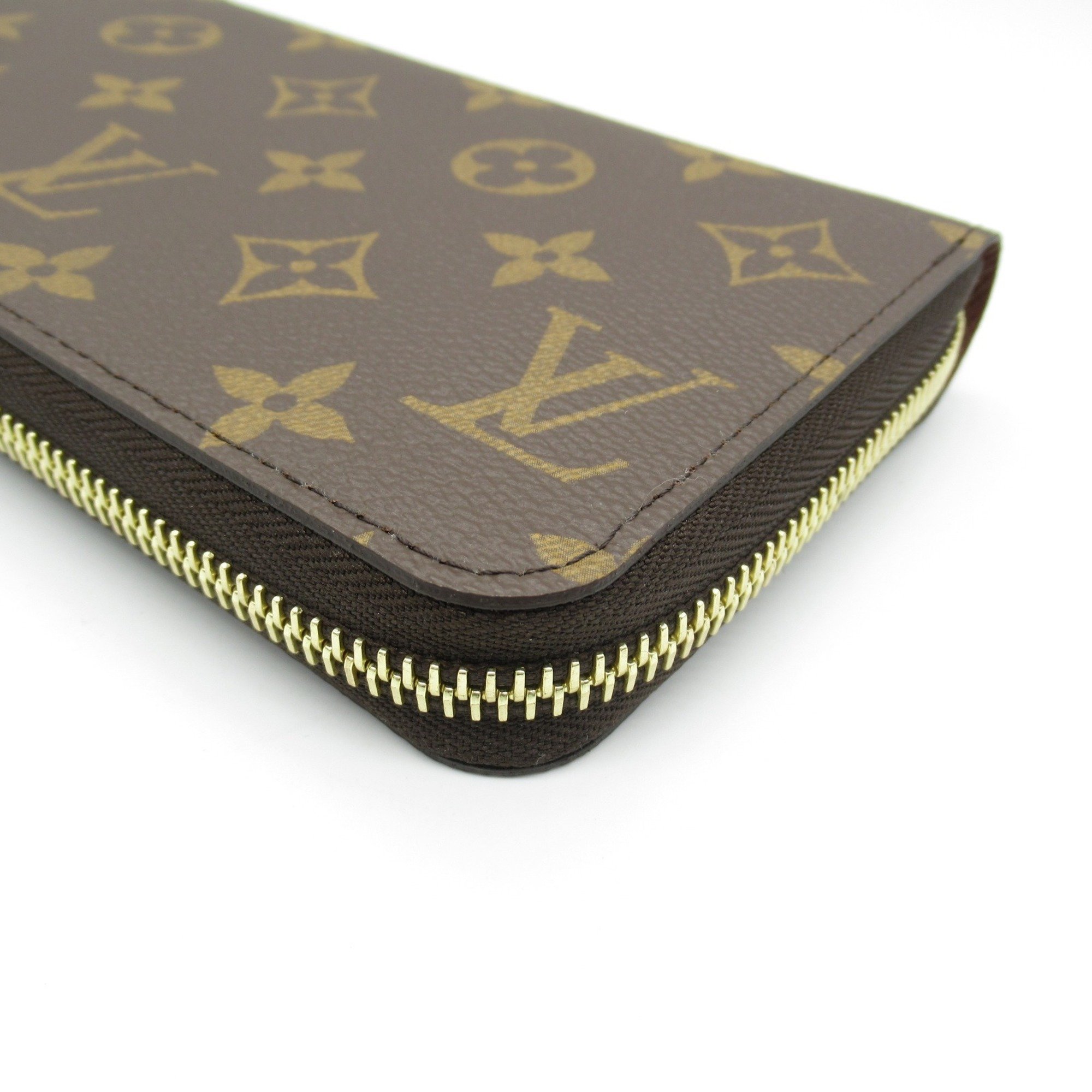 Louis Vuitton Zippy Wallet Round Long Coated Canvas Monogram Men's Women's Brown M42616