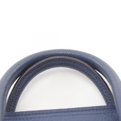 CELINE Luggage Nano Shopper Handbag Bag Leather Women's Blue 189243