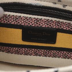 Christian Dior Dior Lady Handbag Bag Canvas Women's White Multicolor