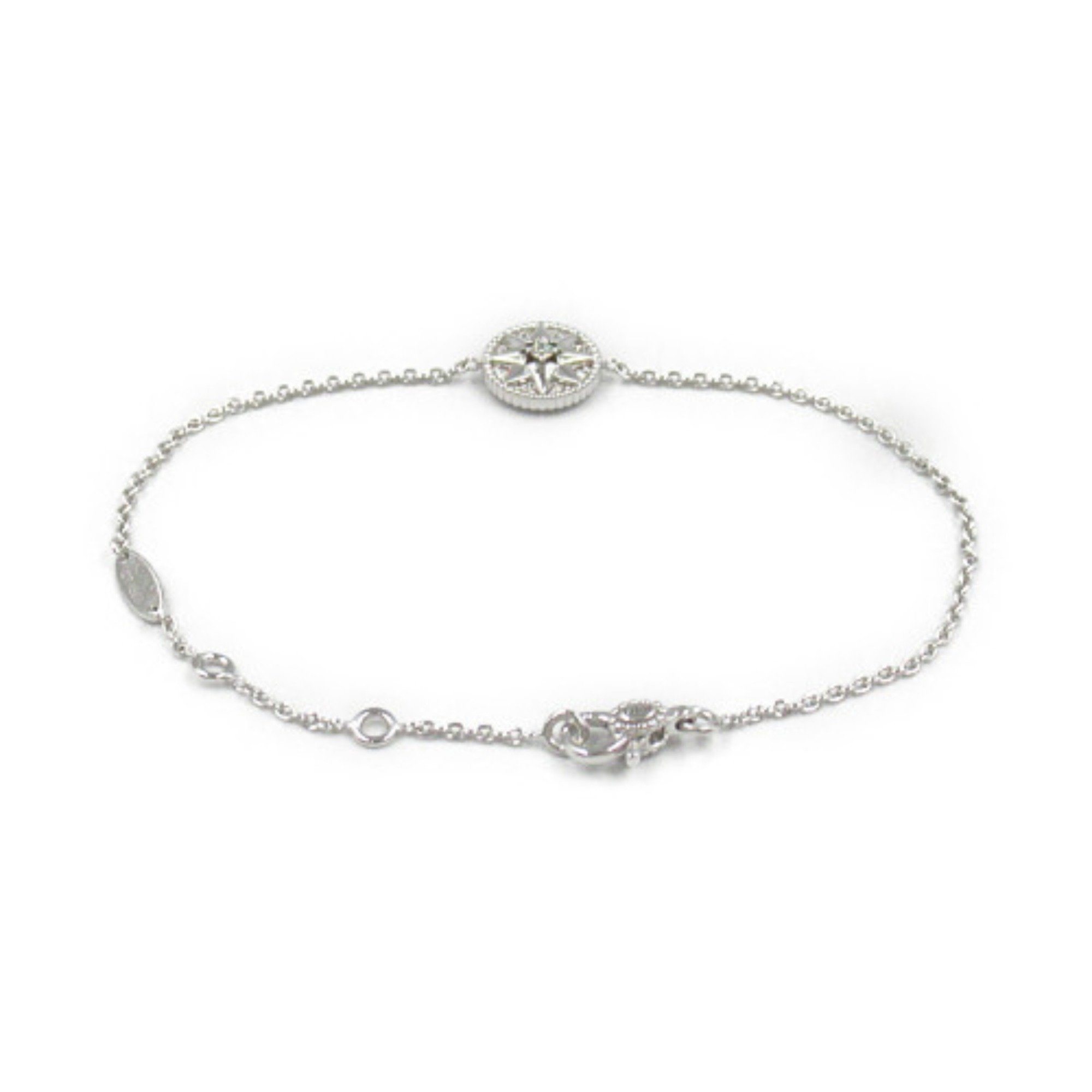 Christian Dior Dior Rose Devant Diamond Bracelet, K18WG (White Gold), Diamond, Women's, Clear