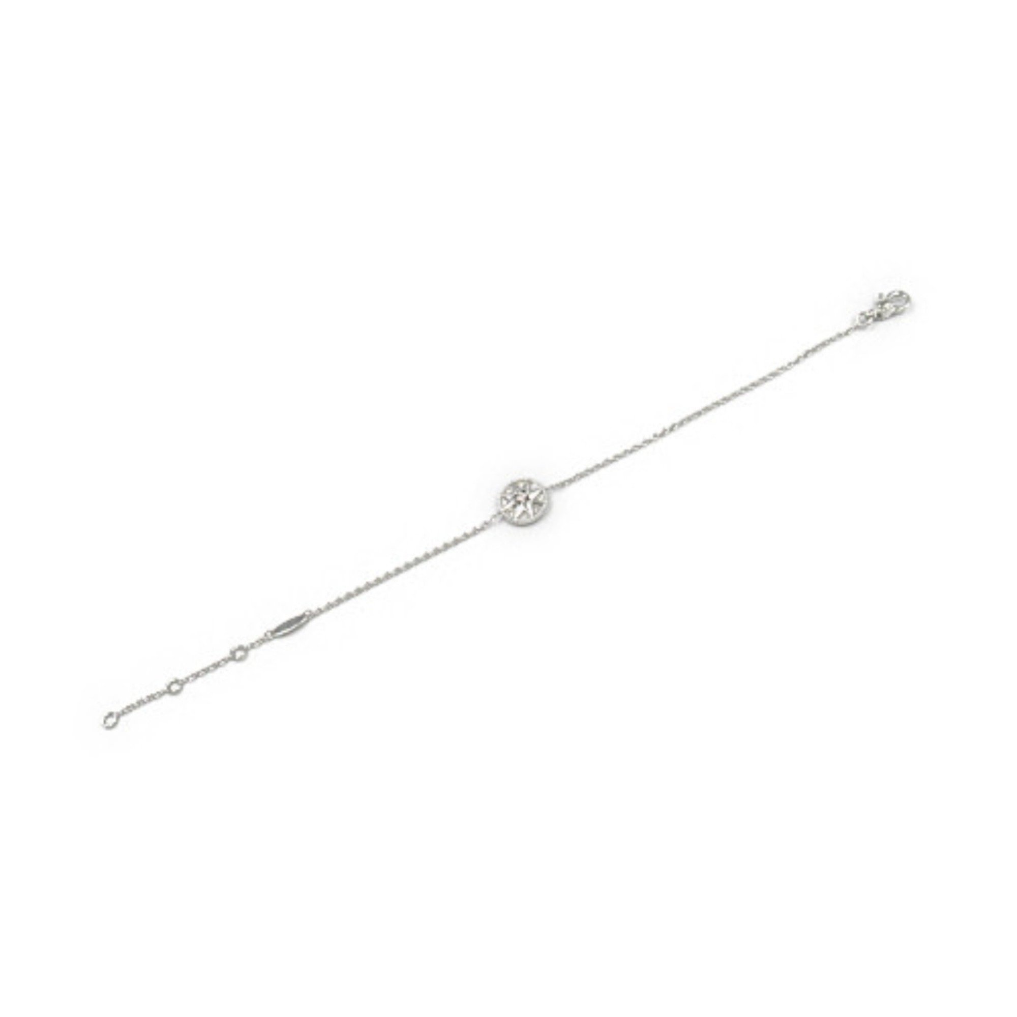 Christian Dior Dior Rose Devant Diamond Bracelet, K18WG (White Gold), Diamond, Women's, Clear