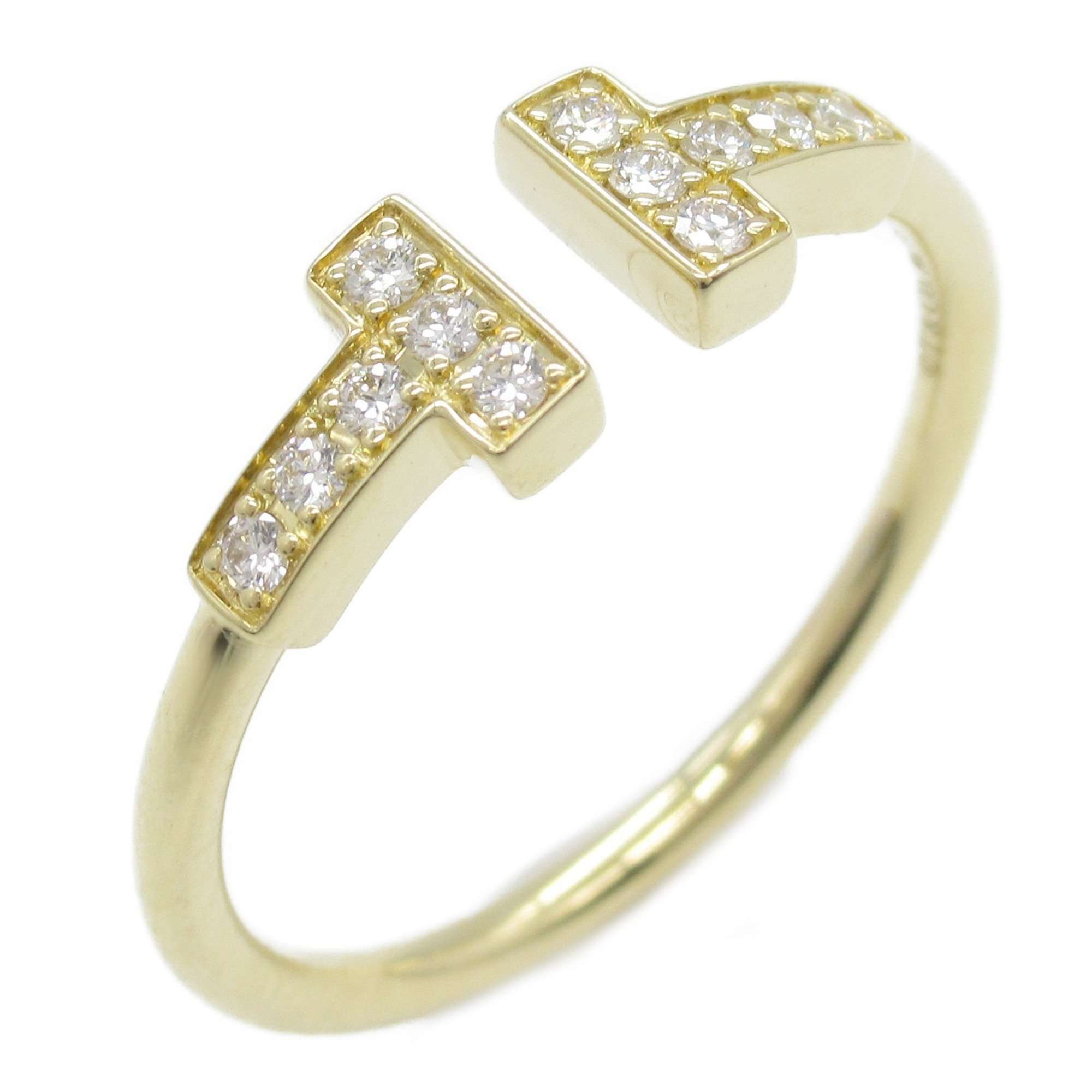 Tiffany & Co. T-Wire Diamond Ring, K18 (Yellow Gold), Diamond, Women's, Clear