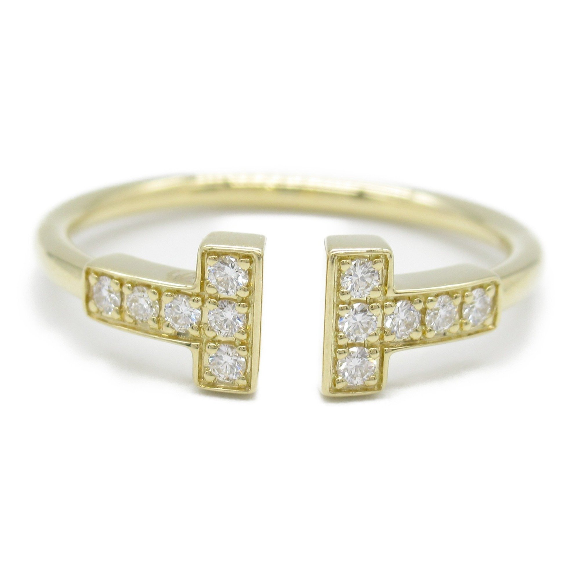 Tiffany & Co. T-Wire Diamond Ring, K18 (Yellow Gold), Diamond, Women's, Clear