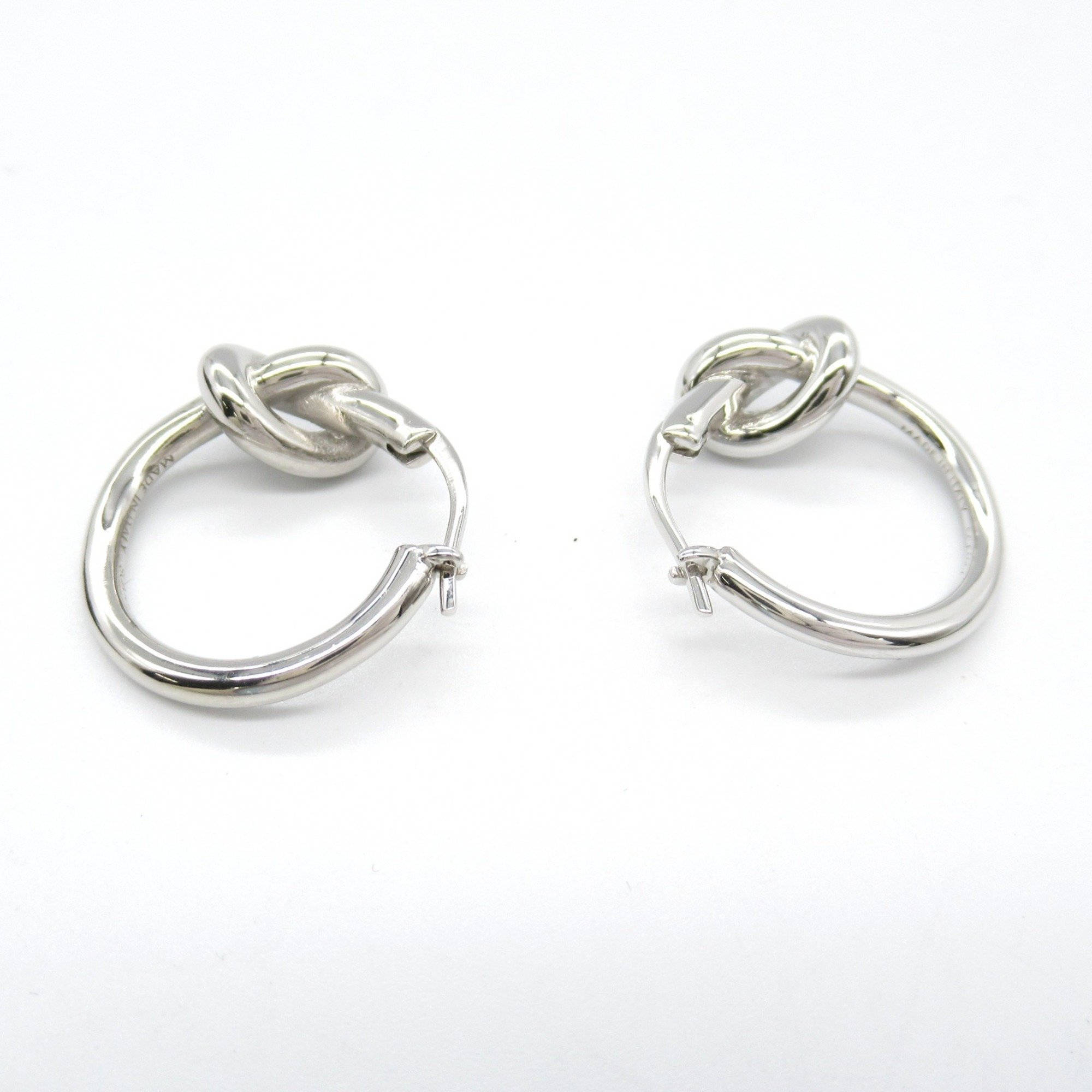 CELINE Earrings, Silver Plated, Women's,