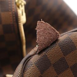 Louis Vuitton Keepall 50 Damier Ebene Boston Bag, Coated Canvas, Leather, Men's, Women's, Brown, N41427