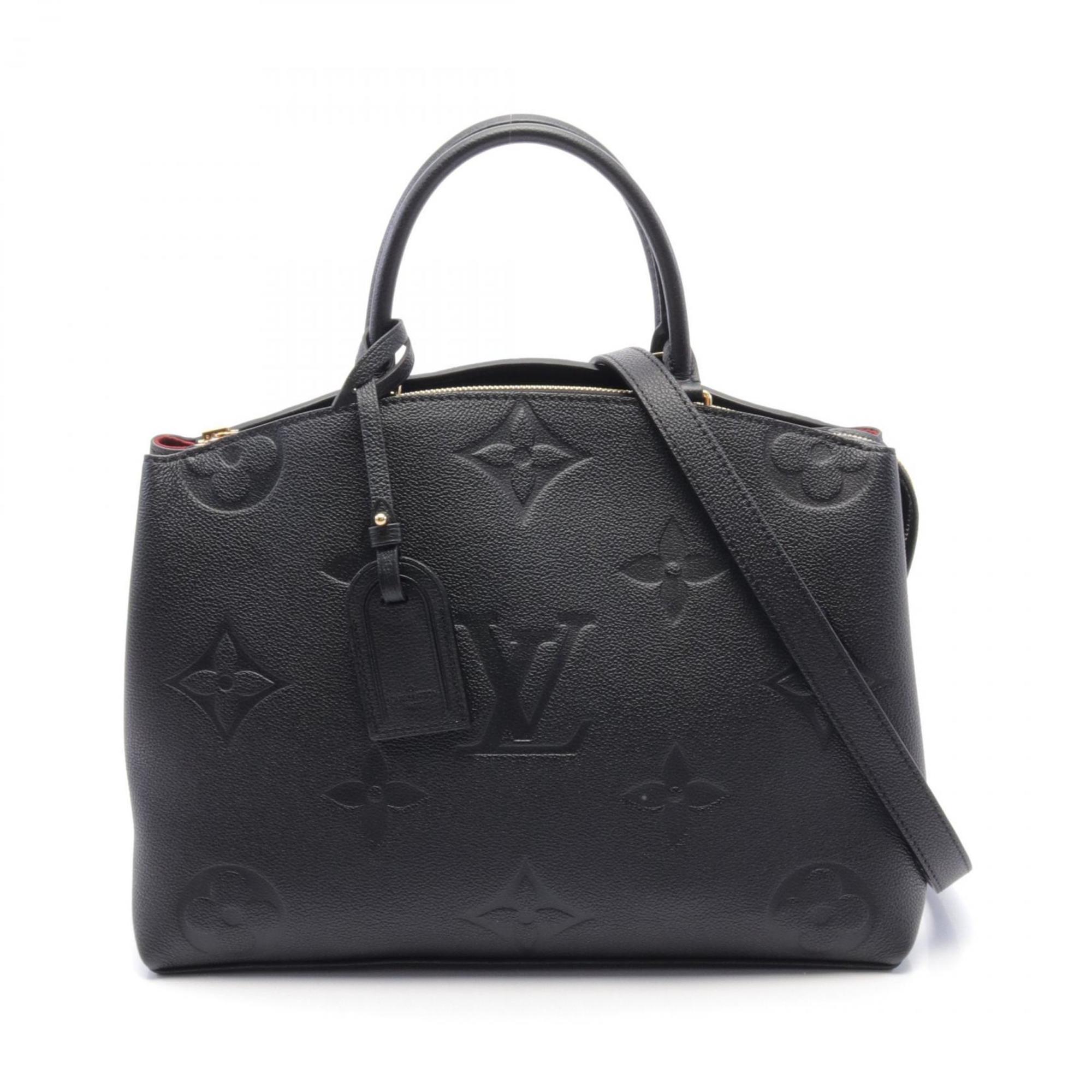 LOUIS VUITTON Grand Palais MM Monogram Empreinte Handbag Bag Leather Women's Black M45811