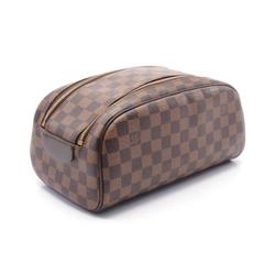 Louis Vuitton Truss Toilette King Size Damier Ebene Pouch Bag Coated Canvas Leather Men's Women's Brown N47527