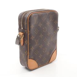 Louis Vuitton Danube Monogram Shoulder Bag, Coated Canvas, Leather, Women's, Brown, M45266