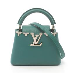 LOUIS VUITTON Capucines MINI Handbag Bag Taurillon Leather Women's Green M23766