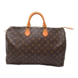 Louis Vuitton Speedy 40 Handbag, Coated Canvas, Monogram, Women's, Brown, M41522