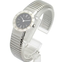 BVLGARI Tubogas Watch Stainless Steel Ladies Black BB232TS