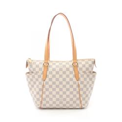 Louis Vuitton LOUIS VUITTON Totally PM Damier Azur Tote Bag Coated Canvas Leather Women's White N51261