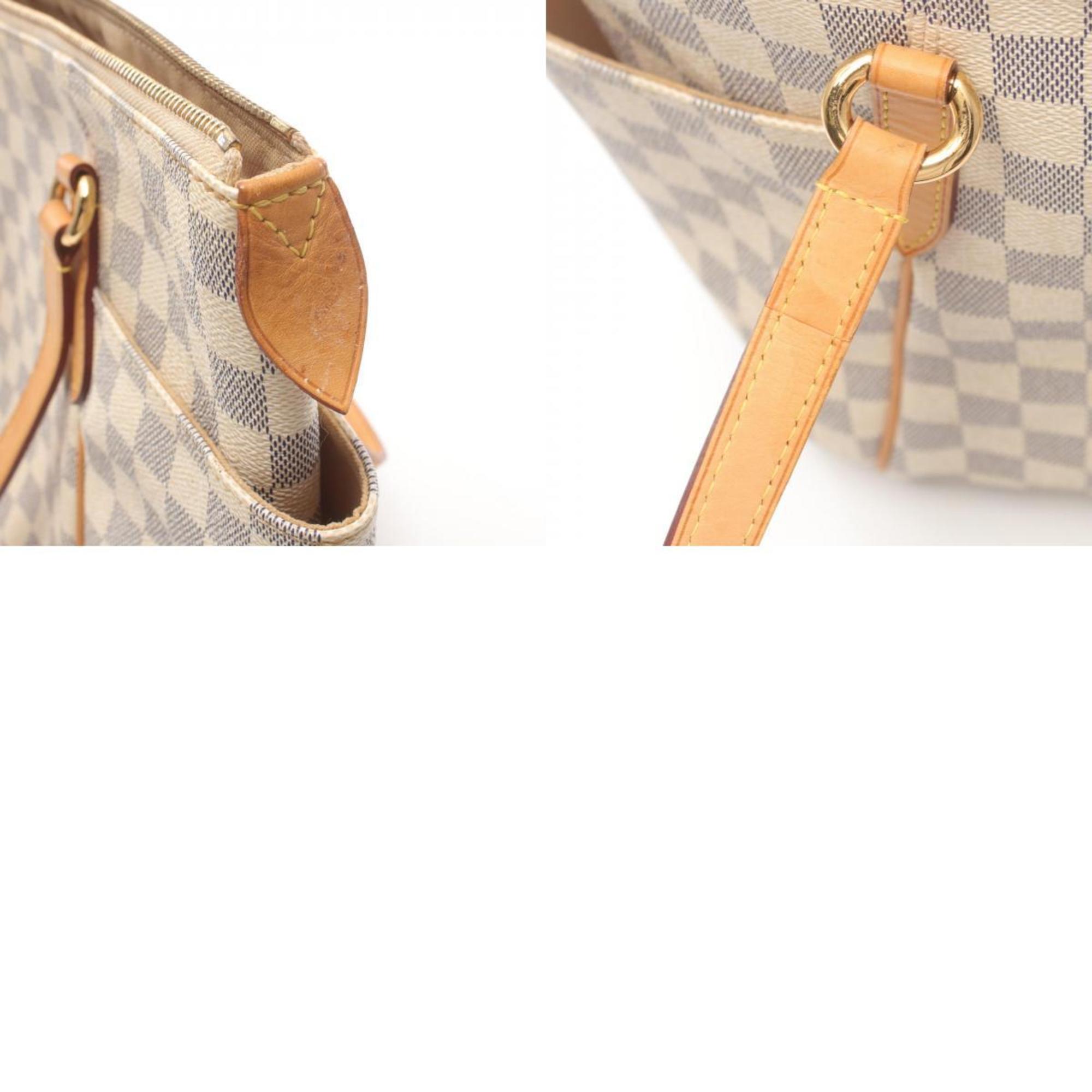 Louis Vuitton LOUIS VUITTON Totally PM Damier Azur Tote Bag Coated Canvas Leather Women's White N51261