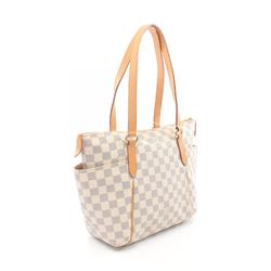 Louis Vuitton LOUIS VUITTON Totally PM Damier Azur Tote Bag Coated Canvas Leather Women's White N51261