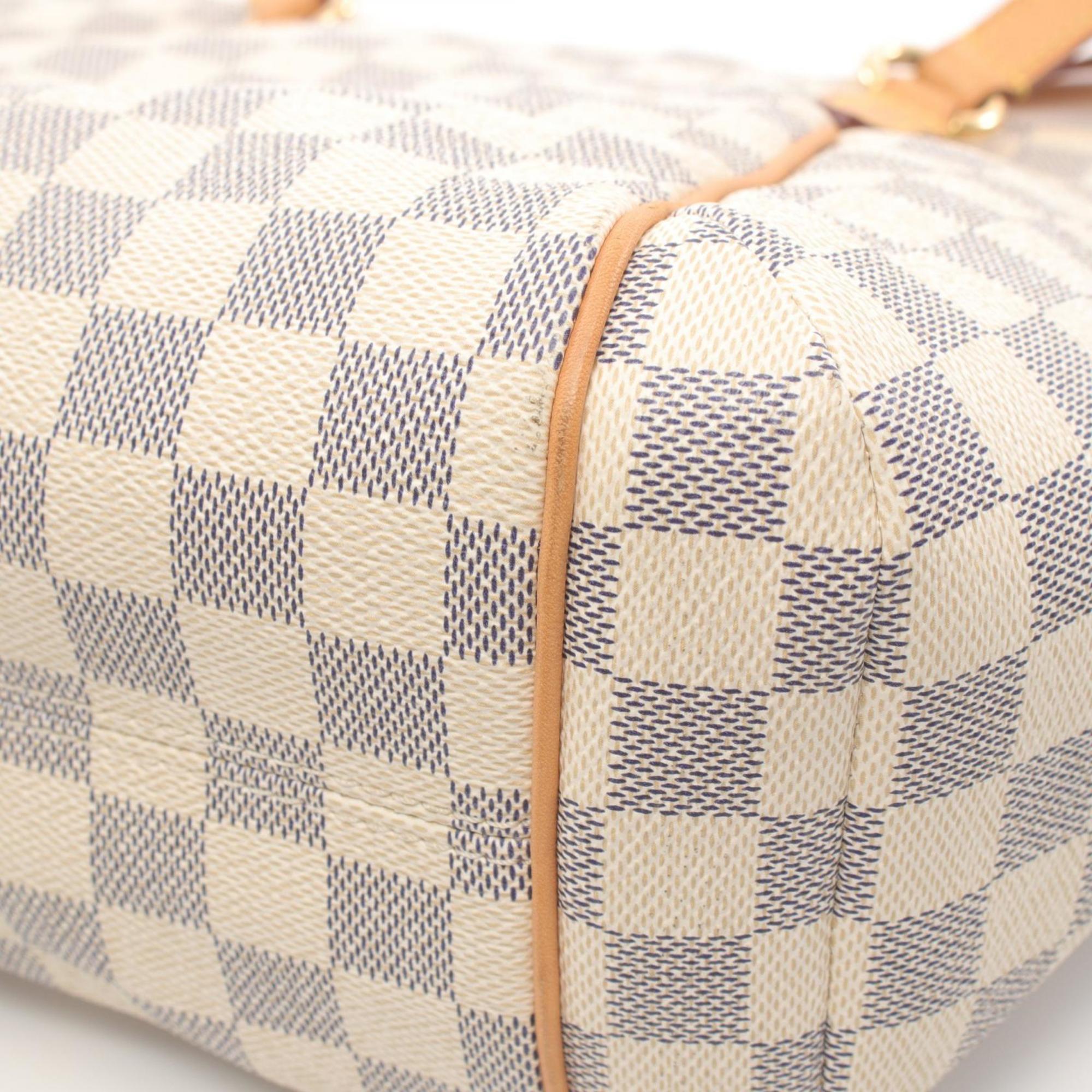 Louis Vuitton LOUIS VUITTON Totally PM Damier Azur Tote Bag Coated Canvas Leather Women's White N51261