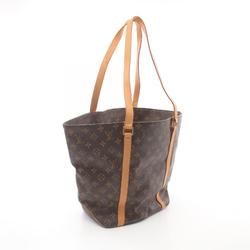 Louis Vuitton LOUIS VUITTON Sac Monogram Tote Bag Coated Canvas Leather Women's Brown M51108