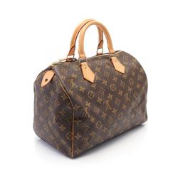 Louis Vuitton Speedy 30 Monogram Handbag Bag Coated Canvas Leather Women's Brown M41526