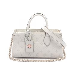 LOUIS VUITTON On the Go EW Monogram Handbag Bag Leather Women's White M11274