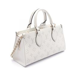 LOUIS VUITTON On the Go EW Monogram Handbag Bag Leather Women's White M11274