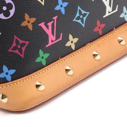 Louis Vuitton Alma Monogram Multicolor Noir Handbag Bag Coated Canvas Leather Women's Black M92646