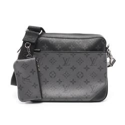 Louis Vuitton LOUIS VUITTON Trio Monogram Eclipse Shoulder Bag Coated Canvas Leather Men's Black Gray M69443