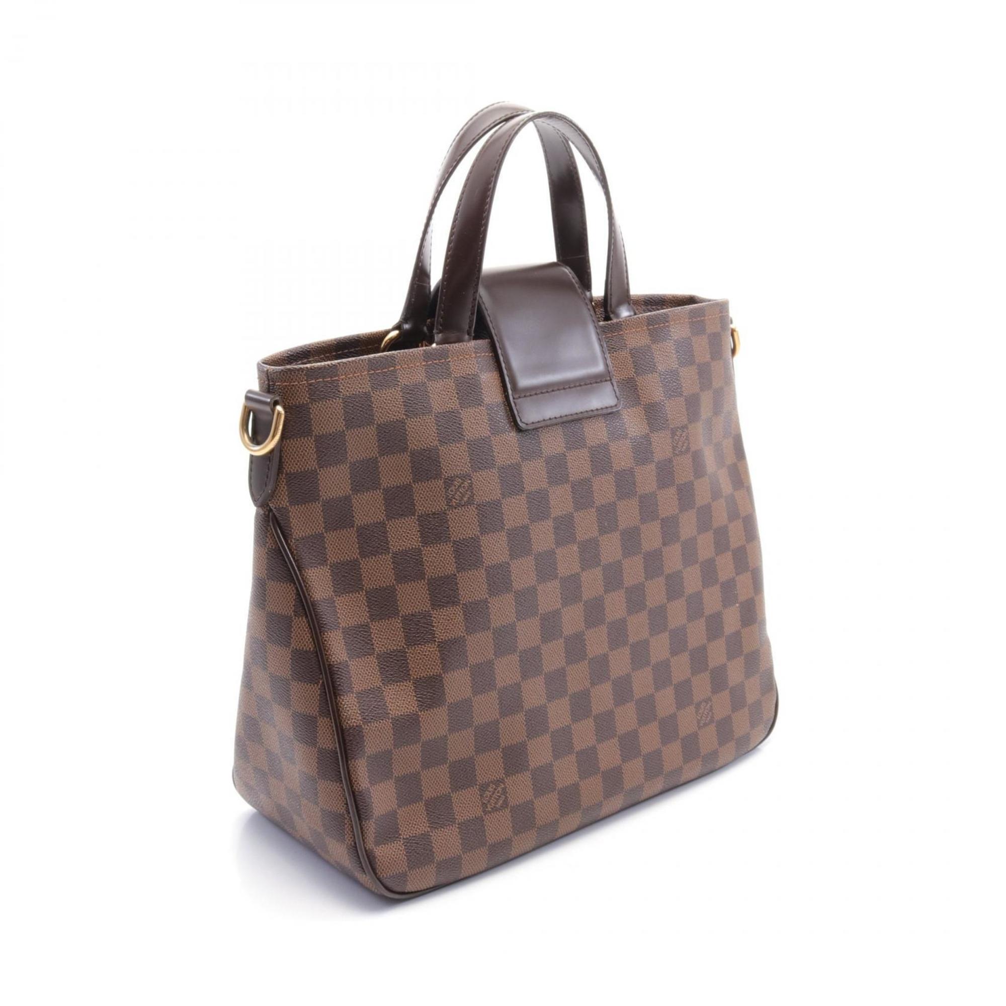 Louis Vuitton LOUIS VUITTON Cabas Roseberry Damier Ebene Handbag Bag Coated Canvas Leather Women's Brown N41177