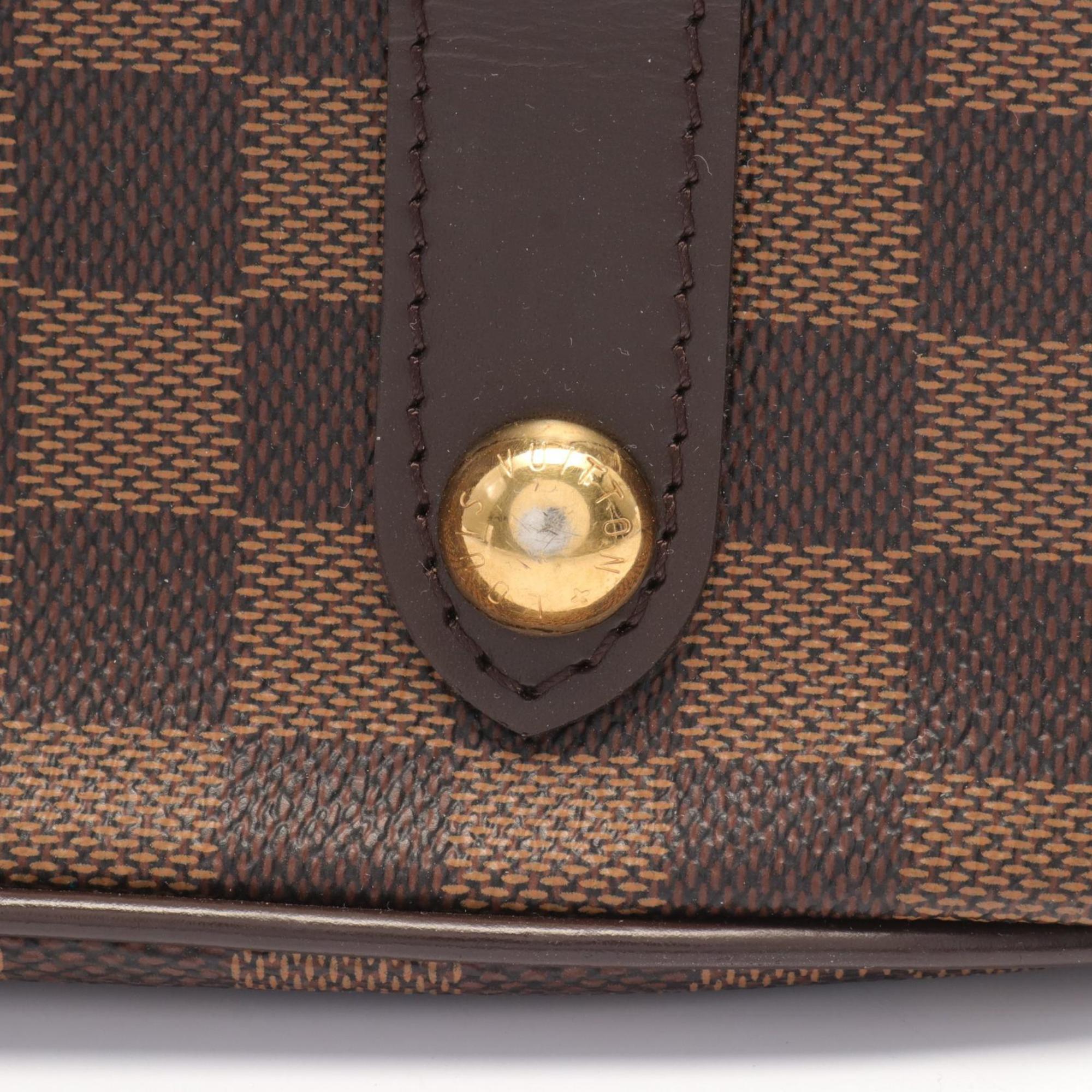 Louis Vuitton LOUIS VUITTON Cabas Roseberry Damier Ebene Handbag Bag Coated Canvas Leather Women's Brown N41177