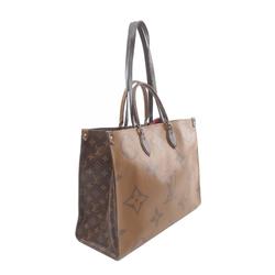 LOUIS VUITTON On the Go GM Monogram Giant Reverse Shoulder Bag Coated Canvas Leather Women's Brown M45320