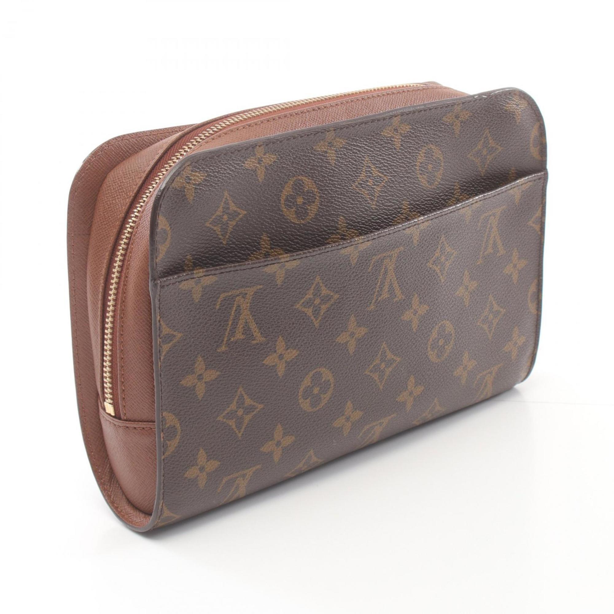 Louis Vuitton LOUIS VUITTON Orsay Second Bag Clutch Coated Canvas Leather Monogram Men's Brown M51790