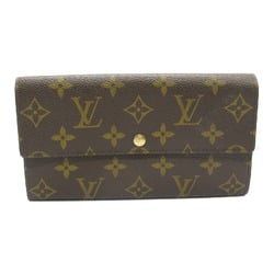 Louis Vuitton LOUIS VUITTON Pochette Porto Monnaie Credit Bi-fold long wallet Wallet Coated canvas Monogram Men's Women's Brown M61725