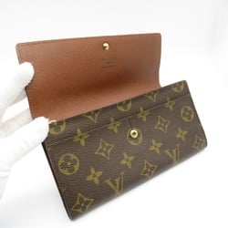 Louis Vuitton LOUIS VUITTON Pochette Porto Monnaie Credit Bi-fold long wallet Wallet Coated canvas Monogram Men's Women's Brown M61725